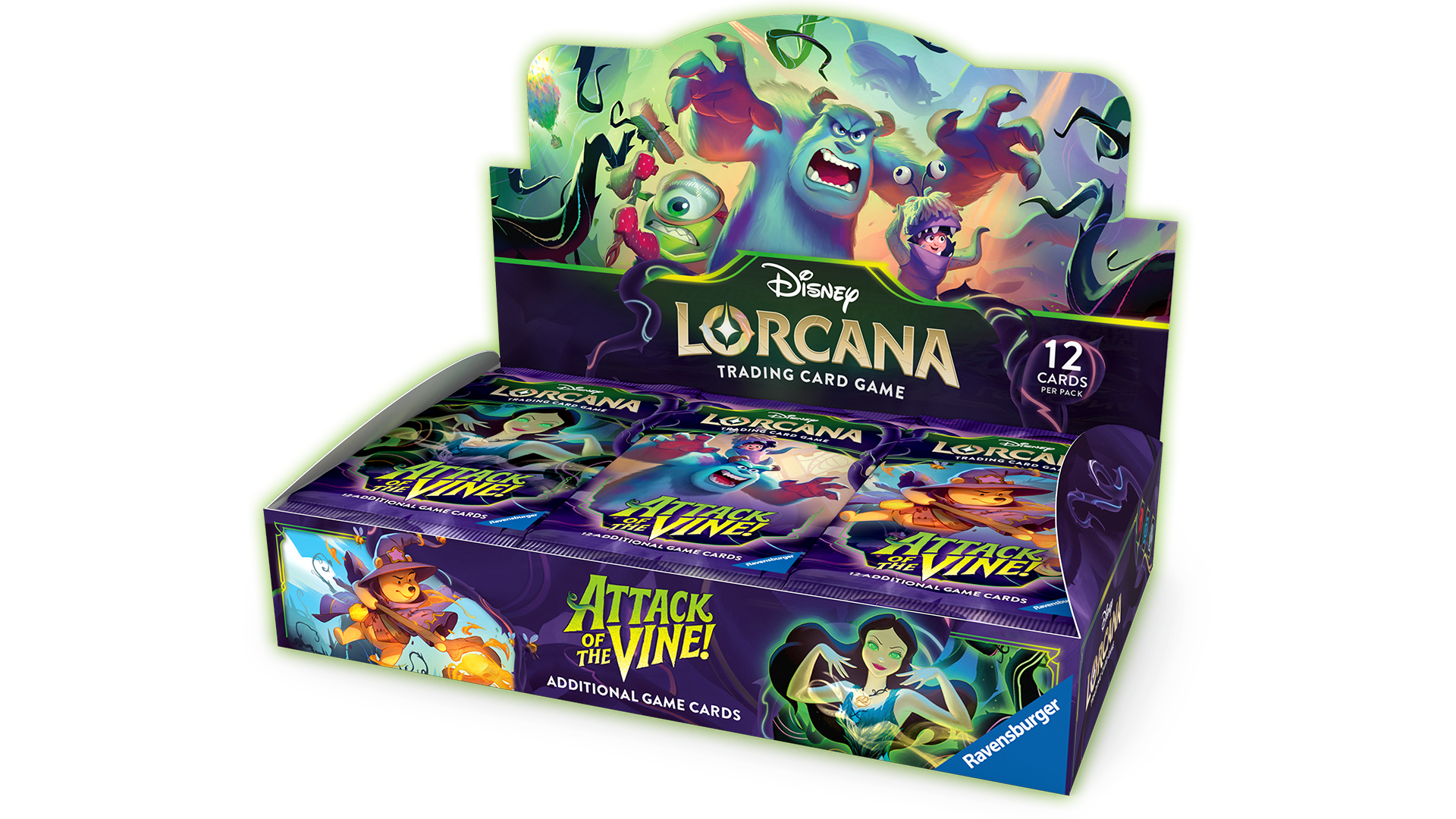 Disney Lorcana Attack of the Vine booster display